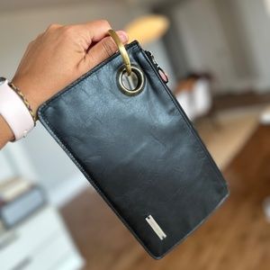 Black Leather Clutch